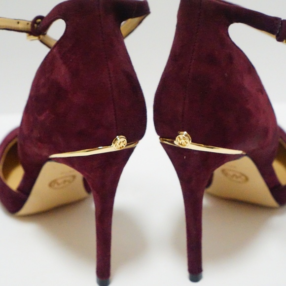 MICHAEL Michael Kors Maroon Suede Heels size 7.5M - Picture 5 of 6